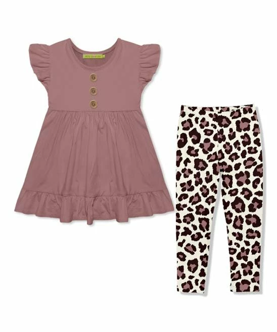 Flash Sale βοΈ Millie Loves Lily Nostalgia Rose Angel-Sleeve Babydoll Top & Simply Leopard Leggings - Infant, Toddler & π§ Girls For Kids π 1 Flash Sale βοΈ Millie Loves Lily Nostalgia Rose Angel-Sleeve Babydoll Top & Simply Leopard Leggings - Infant, Toddler & π§ Girls For Kids π