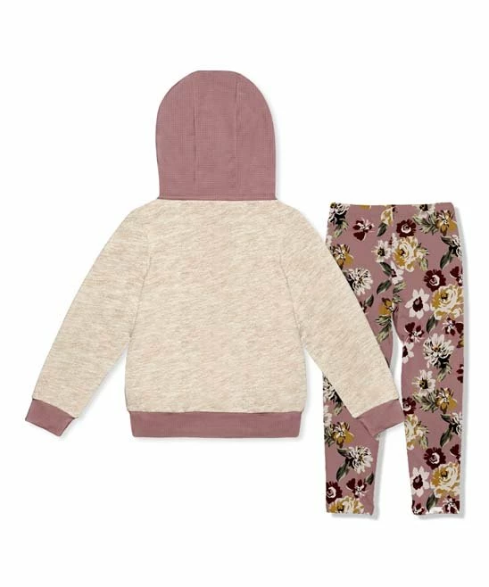 Top 10 π Millie Loves Lily Oatmeal Heather Waffle-Knit Pocket Hoodie & Floral Earth Leggings - Infant, Toddler & π§ Girls For Kids π― 3 Top 10 π Millie Loves Lily Oatmeal Heather Waffle-Knit Pocket Hoodie & Floral Earth Leggings - Infant, Toddler & π§ Girls For Kids π― - Image 3