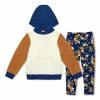Brand new 🧨 Millie Loves Lily Cream Waffle-Knit Pocket Hoodie & Fall Floral Meadow Leggings - Infant, Toddler & 👧 Girls For Kids 💯