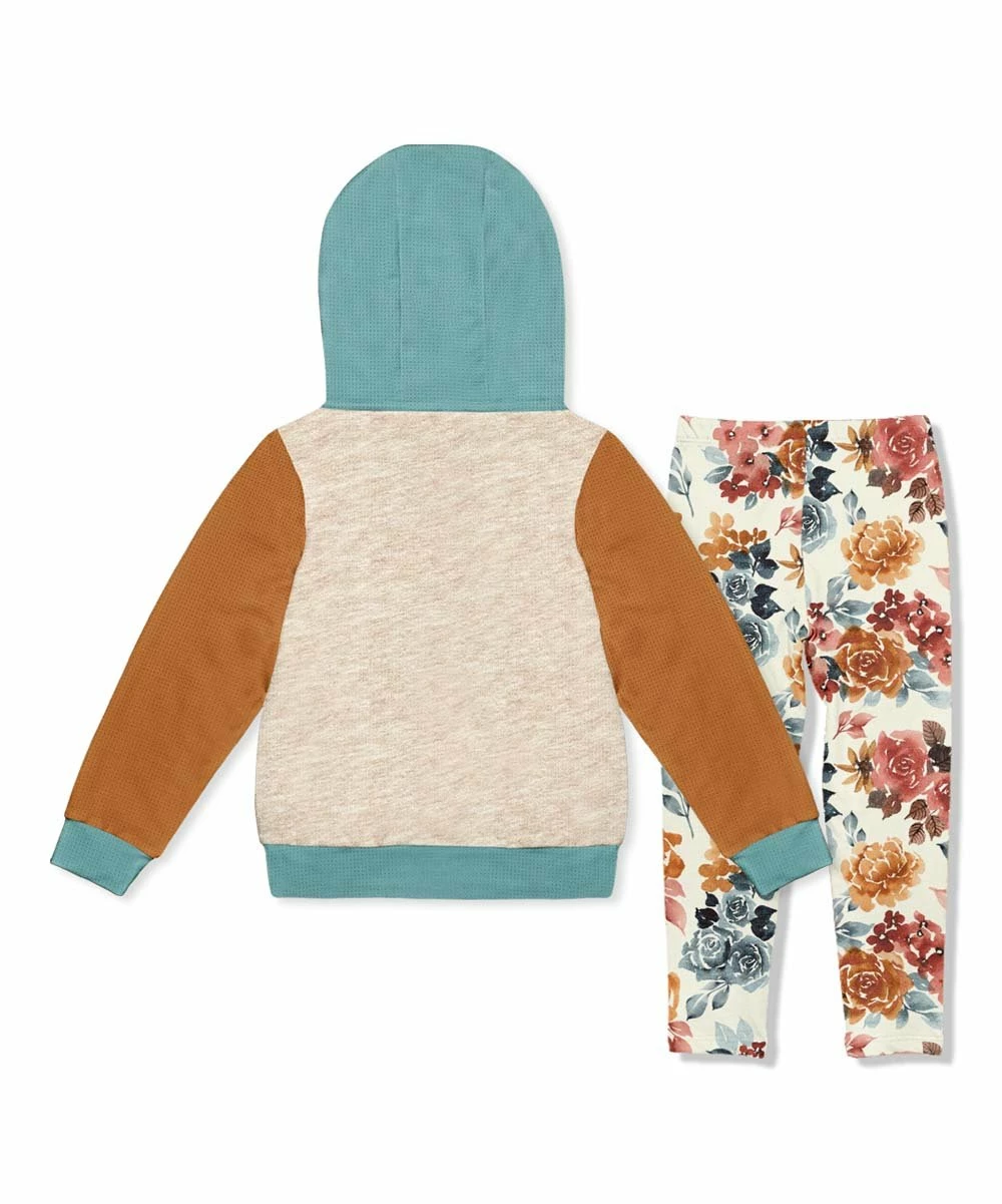 Cheapest π Millie Loves Lily Oatmeal Heather Waffle-Knit Pocket Hoodie & Autumn Florals Leggings - Infant, Toddler & π§ Girls For Kids π 3 Cheapest π Millie Loves Lily Oatmeal Heather Waffle-Knit Pocket Hoodie & Autumn Florals Leggings - Infant, Toddler & π§ Girls For Kids π - Image 3