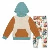 Cheapest 🌟 Millie Loves Lily Oatmeal Heather Waffle-Knit Pocket Hoodie & Autumn Florals Leggings - Infant, Toddler & 👧 Girls For Kids 🎉