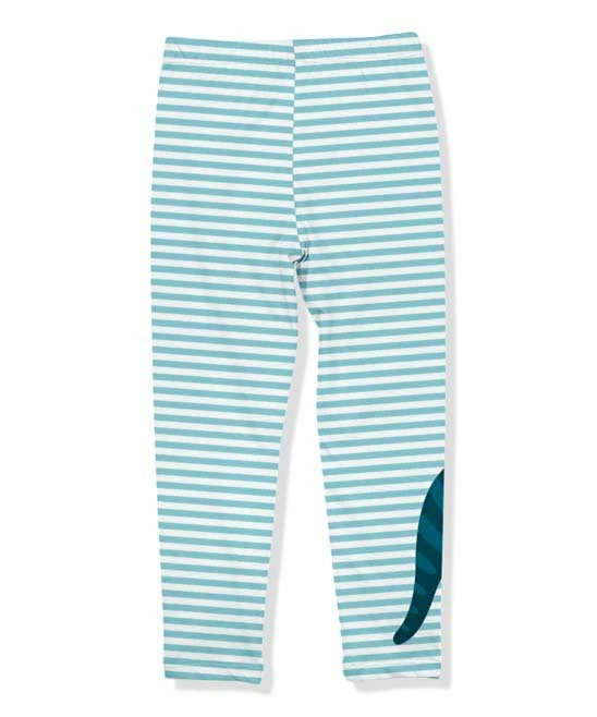 Best deal π Millie Loves Lily Turquoise Stripe Dino Leggings - Toddler & π§ Girls For Kids π 2 Best deal π Millie Loves Lily Turquoise Stripe Dino Leggings - Toddler & π§ Girls For Kids π - Image 2
