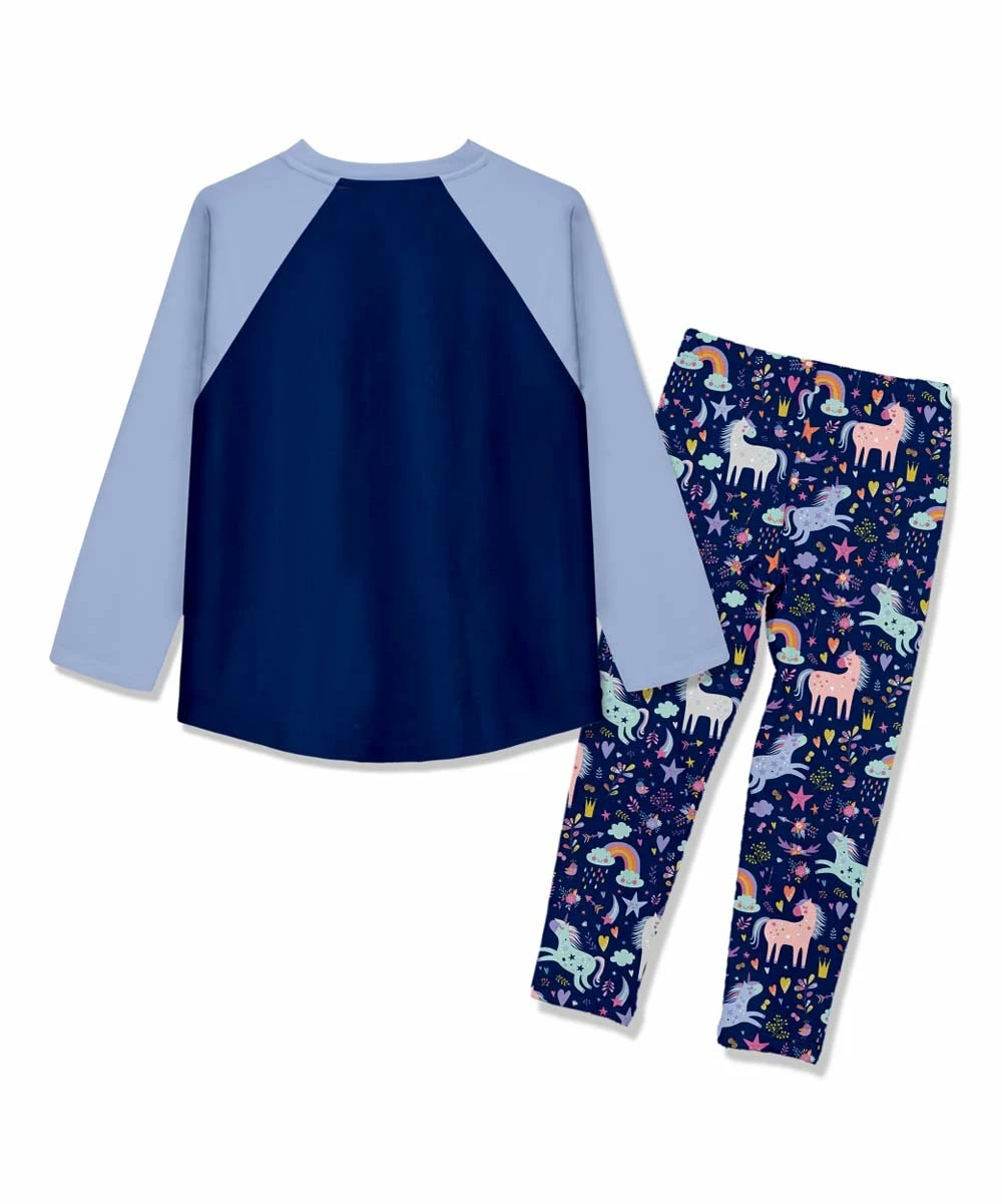 Cheapest π Millie Loves Lily Navy Long-Sleeve Raglan Tee & Unicorn Playground Leggings - Infant, Toddler & π§ Girls For Kids π― 3 Cheapest π Millie Loves Lily Navy Long-Sleeve Raglan Tee & Unicorn Playground Leggings - Infant, Toddler & π§ Girls For Kids π― - Image 3
