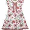Promo ✨ Millie Loves Lily White Roses Button-Front Angel-Sleeve 👗 Dress - Infant, Toddler & 👧 Girls For Kids ✨