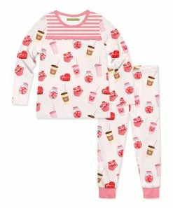 Brand new ⭐ Millie Loves Lily Light Pink Valentine Treats Pajama Set - Infant, Toddler & 👧 Girls For Kids 😍
