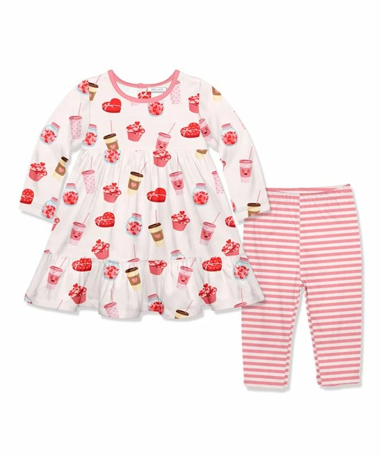 Top 10 π€© Little Millie Light Pink Valentine Treats Long-Sleeve Babydoll π Dress & Pink Stripe Leggings - Infant & Toddler For Kids π 1 Top 10 π€© Little Millie Light Pink Valentine Treats Long-Sleeve Babydoll π Dress & Pink Stripe Leggings - Infant & Toddler For Kids π