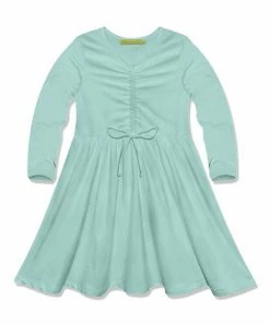 Best deal 😀 Simply Millie By Millie Loves Lily Mint Bow-Accent Long-Sleeve A-Line 👗 Dress - Infant, Toddler & 👧 Girls For Kids 🎉