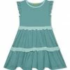 Cheap 💯 Millie Loves Lily Nile Blue & Mint Angel-Sleeve Ruffle-Tier A-Line 👗 Dress - Infant, Toddler & 👧 Girls For Kids 👍