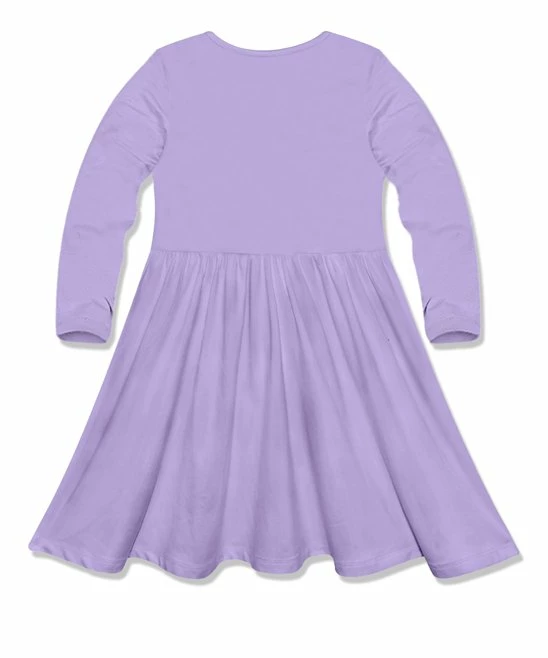 New π Simply Millie By Millie Loves Lily Orchid Petal Bow-Accent Long-Sleeve A-Line π Dress - Infant, Toddler & π§ Girls For Kids π 2 New π Simply Millie By Millie Loves Lily Orchid Petal Bow-Accent Long-Sleeve A-Line π Dress - Infant, Toddler & π§ Girls For Kids π - Image 2