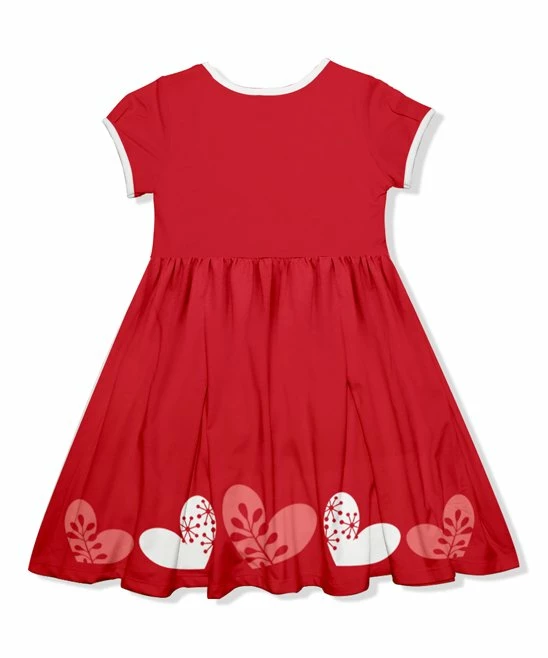 Promo π― Millie Loves Lily Red & White Hearts Flat-Bow Belt Cap-Sleeve π Dress - Infant, Toddler & π§ Girls For Kids π€© 3 Promo π― Millie Loves Lily Red & White Hearts Flat-Bow Belt Cap-Sleeve π Dress - Infant, Toddler & π§ Girls For Kids π€© - Image 3