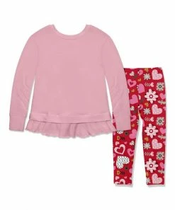 Outlet π Millie Loves Lily Dusty Pink Ruffle-Hem Sweatshirt & Pink & Red Hearts Leggings - Infant, Toddler & π§ Girls For Kids π 5 Outlet π Millie Loves Lily Dusty Pink Ruffle-Hem Sweatshirt & Pink & Red Hearts Leggings - Infant, Toddler & π§ Girls For Kids π -Little Millie-shop zu110863490 alt 2 tm1669666846