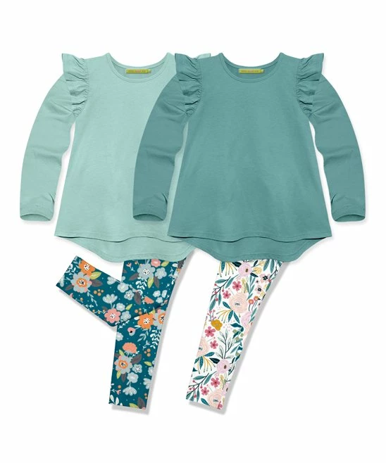 Coupon π Millie Loves Lily Mint & Nile Blue Tiffany Floral Long-Sleeve Hi-Low Top Set - Infant, Toddler & π§ Girls For Kids β 1 Coupon π Millie Loves Lily Mint & Nile Blue Tiffany Floral Long-Sleeve Hi-Low Top Set - Infant, Toddler & π§ Girls For Kids β