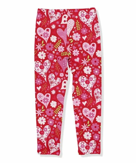 New π Millie Loves Lily Pink & Red Hearts & Flowers Leggings - Infant, Toddler & π§ Girls For Kids π 3 New π Millie Loves Lily Pink & Red Hearts & Flowers Leggings - Infant, Toddler & π§ Girls For Kids π - Image 3