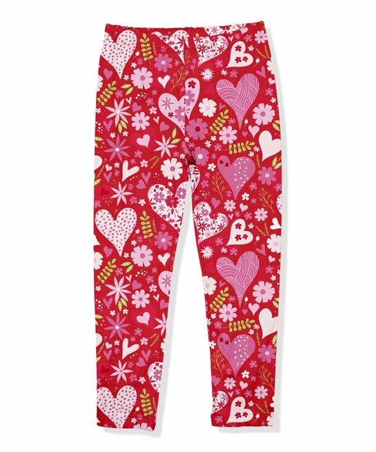 New π Millie Loves Lily Pink & Red Hearts & Flowers Leggings - Infant, Toddler & π§ Girls For Kids π 1 New π Millie Loves Lily Pink & Red Hearts & Flowers Leggings - Infant, Toddler & π§ Girls For Kids π
