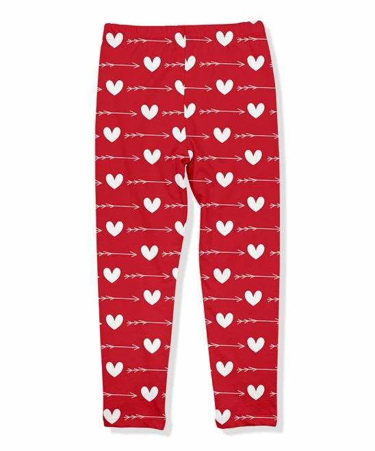 Outlet π― Millie Loves Lily Red & White Arrow Heart Leggings - Infant, Toddler & π§ Girls For Kids π 3 Outlet π― Millie Loves Lily Red & White Arrow Heart Leggings - Infant, Toddler & π§ Girls For Kids π - Image 3
