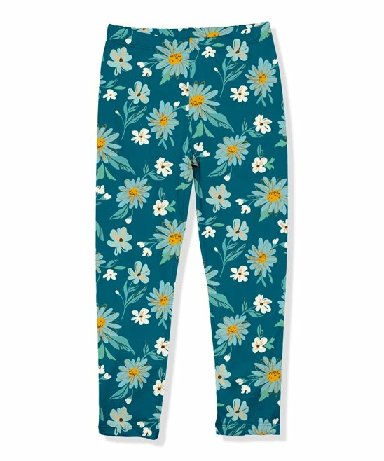 Hot Sale π― Millie Loves Lily Teal & White Daisy Fleece-Lined Leggings - Infant, Toddler & π§ Girls For Kids π₯ 1 Hot Sale π― Millie Loves Lily Teal & White Daisy Fleece-Lined Leggings - Infant, Toddler & π§ Girls For Kids π₯