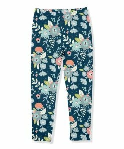 New 🌟 Millie Loves Lily Midnight & White Floral Fleece-Lined Leggings - Infant, Toddler & 👧 Girls For Kids ❤️