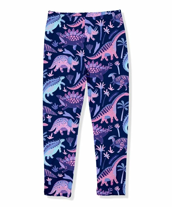 Outlet π Millie Loves Lily Navy & Purple Boho Dino Fleece-Lined Leggings - Infant, Toddler & π§ Girls For Kids π₯ 1 Outlet π Millie Loves Lily Navy & Purple Boho Dino Fleece-Lined Leggings - Infant, Toddler & π§ Girls For Kids π₯