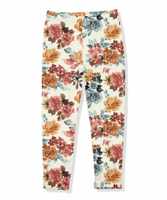 Buy β Millie Loves Lily Cream & Rust Floral Fleece-Lined Leggings - Infant, Toddler & π§ Girls For Kids π 1 Buy β Millie Loves Lily Cream & Rust Floral Fleece-Lined Leggings - Infant, Toddler & π§ Girls For Kids π