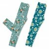 Best Pirce 👍 Millie Loves Lily Teal & White Daisy Floral Fleece-Lined Leggings Set - Infant, Toddler & 👧 Girls For Kids 😍