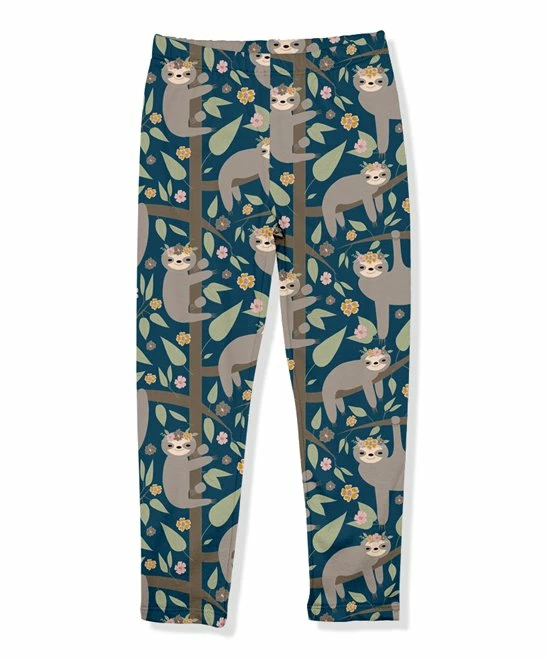 Promo π Millie Loves Lily Teal & Brown Happy Sloths Fleece-Lined Leggings - Infant, Toddler & π§ Girls For Kids β€οΈ 1 Promo π Millie Loves Lily Teal & Brown Happy Sloths Fleece-Lined Leggings - Infant, Toddler & π§ Girls For Kids β€οΈ