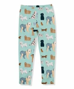 Best reviews of 🧨 Millie Loves Lily Mint & Brown 🐕 Doggy 🐕 Dog Fleece-Lined Leggings - Infant, Toddler & 👧 Girls For Kids 🤩