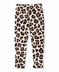 Cheap ✔️ Millie Loves Lily Cream & Brown Simply Leopard Fleece-Lined Leggings - Infant, Toddler & 👧 Girls For Kids 😉