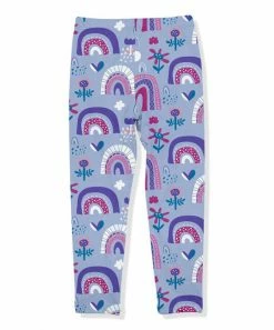 Cheapest 🥰 Millie Loves Lily Periwinkle & White Rainbow Fleece-Lined Leggings - Infant, Toddler & 👧 Girls For Kids 👏 -Little Millie-shop zu111026117 alt 2 tm1669756154