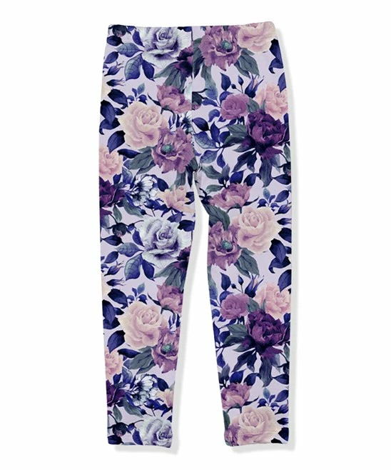 New π₯ Millie Loves Lily Purple & Green Fame Floral Fleece-Lined Leggings - Infant, Toddler & π§ Girls For Kids π― 3 New π₯ Millie Loves Lily Purple & Green Fame Floral Fleece-Lined Leggings - Infant, Toddler & π§ Girls For Kids π― - Image 3