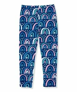 Cheap ❤️ Millie Loves Lily Navy & Pink Rainbow Rounds Fleece-Lined Leggings - Infant, Toddler & 👧 Girls For Kids 🥰