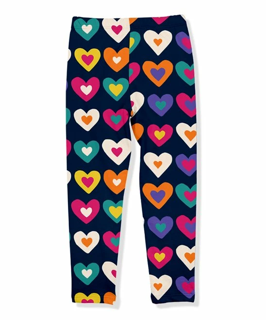 Best Pirce π Millie Loves Lily Dark Navy & Pink Graphic Hearts Fleece-Lined Leggings - Infant, Toddler & π§ Girls For Kids π 3 Best Pirce π Millie Loves Lily Dark Navy & Pink Graphic Hearts Fleece-Lined Leggings - Infant, Toddler & π§ Girls For Kids π - Image 3