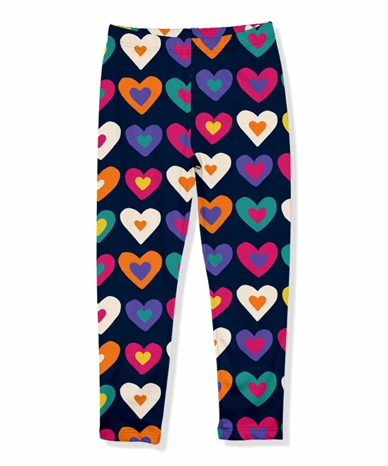Best Pirce π Millie Loves Lily Dark Navy & Pink Graphic Hearts Fleece-Lined Leggings - Infant, Toddler & π§ Girls For Kids π 1 Best Pirce π Millie Loves Lily Dark Navy & Pink Graphic Hearts Fleece-Lined Leggings - Infant, Toddler & π§ Girls For Kids π
