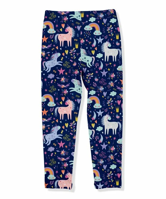 Best Sale π Millie Loves Lily Navy & Pink Unicorn Playground Fleece-Lined Leggings - Infant, Toddler & π§ Girls For Kids β 3 Best Sale π Millie Loves Lily Navy & Pink Unicorn Playground Fleece-Lined Leggings - Infant, Toddler & π§ Girls For Kids β - Image 3