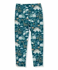 Coupon 🤩 Millie Loves Lily Teal & Green Dino Dee Fleece-Lined Leggings - Infant, Toddler & 👧 Girls For Kids ❤️ -Little Millie-shop zu111033088 alt 2 tm1669758541