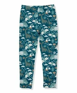 Coupon 🤩 Millie Loves Lily Teal & Green Dino Dee Fleece-Lined Leggings - Infant, Toddler & 👧 Girls For Kids ❤️