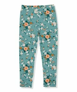 Deals 💯 Millie Loves Lily Nile Blue & White Floral Garden Fleece-Lined Leggings - Infant, Toddler & 👧 Girls For Kids 🔔
