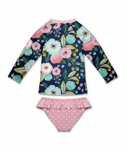 New π Millie Loves Lily Navy Famous Floral & Pink Dot Ruffle Rashguard Set - Infant & π§ Girls For Kids π 5 New π Millie Loves Lily Navy Famous Floral & Pink Dot Ruffle Rashguard Set - Infant & π§ Girls For Kids π -Little Millie-shop zu73161275 alt 3 tm1585267198