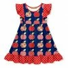 Wholesale 😀 Millie Loves Lily Navy & Red Apples Angel-Sleeve 👗 Dress - Toddler & 👧 Girls For Kids 🎉