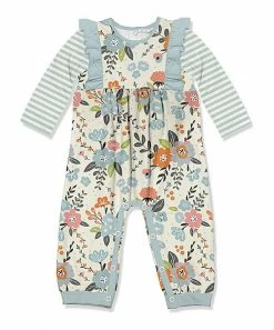 Best deal 🎉 Little Millie Ecru Tiffany Floral Ruffle-Trim Playsuit - Infant For Baby & Maternity ✨