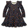 Promo 😍 Millie Loves Lily Gray Blue Leopard Ruffle A-Line 👗 Dress - Toddler & 👧 Girls For Kids 🔥