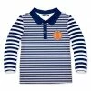 Budget ⭐ Millie & Maxx Navy Stripe Pumpkin Long-Sleeve Polo - Boys For Kids 🔔