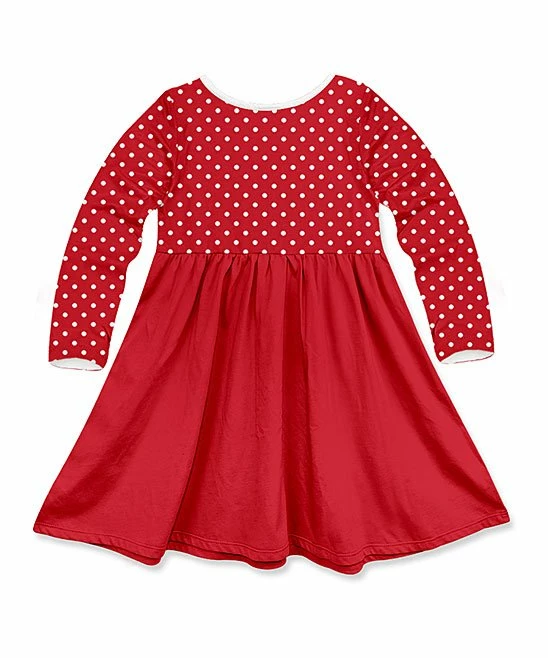 Best Pirce π€© Millie Loves Lily Red Victory Valentine Button-Accent Button A-Line π Dress - Toddler & π§ Girls For Kids βοΈ 2 Best Pirce π€© Millie Loves Lily Red Victory Valentine Button-Accent Button A-Line π Dress - Toddler & π§ Girls For Kids βοΈ - Image 2