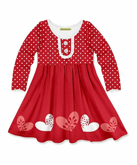 Best Pirce π€© Millie Loves Lily Red Victory Valentine Button-Accent Button A-Line π Dress - Toddler & π§ Girls For Kids βοΈ 1 Best Pirce π€© Millie Loves Lily Red Victory Valentine Button-Accent Button A-Line π Dress - Toddler & π§ Girls For Kids βοΈ