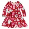 Budget 🎁 Millie Loves Lily Pink & Red Harper's Heart Button-Front A-Line 👗 Dress - Toddler & 👧 Girls For Kids ✔️