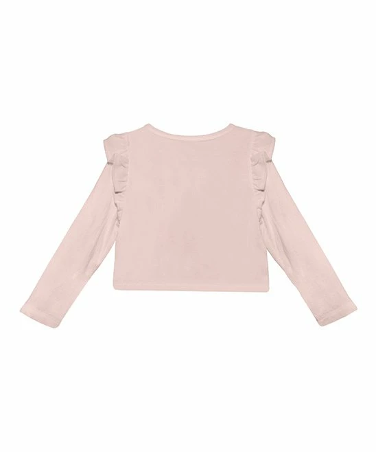 Buy 𧨠Simply Millie By Millie Loves Lily Pink Ruffle-Shoulder Cropped Cardigan - π§ Girls For Kids π 2 Buy 𧨠Simply Millie By Millie Loves Lily Pink Ruffle-Shoulder Cropped Cardigan - π§ Girls For Kids π - Image 2