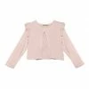 Buy 🧨 Simply Millie By Millie Loves Lily Pink Ruffle-Shoulder Cropped Cardigan - 👧 Girls For Kids 😉