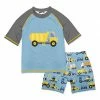 Best reviews of 🤩 Millie & Maxx Gray & Blue Construction Truck Short-Sleeve Rashguard Set - Infant, Toddler & Boys For Kids 🤩