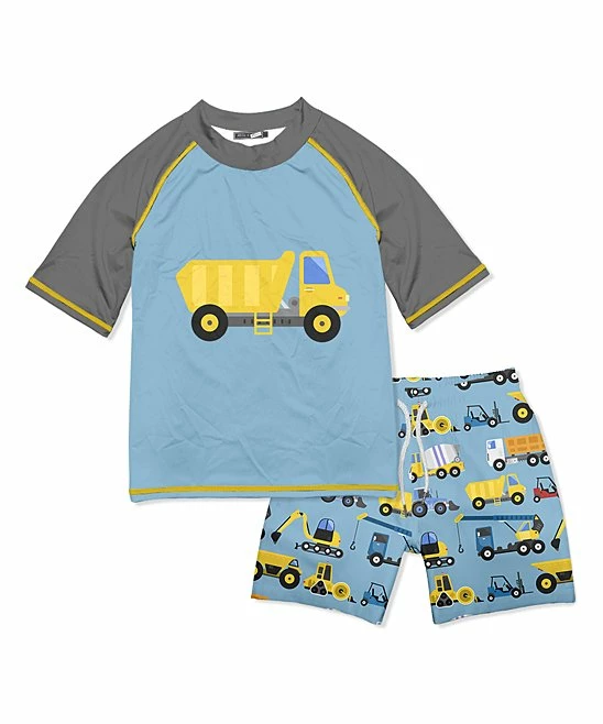 Best reviews of π€© Millie & Maxx Gray & Blue Construction Truck Short-Sleeve Rashguard Set - Infant, Toddler & Boys For Kids π€© 1 Best reviews of π€© Millie & Maxx Gray & Blue Construction Truck Short-Sleeve Rashguard Set - Infant, Toddler & Boys For Kids π€©