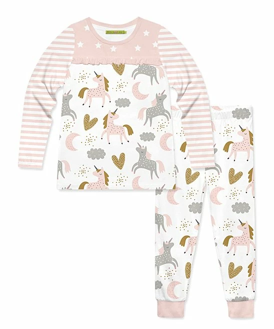 Buy β¨ Millie Loves Lily White & Light Pink Unicorn Dreams Long-Sleeve Pajama Set - Toddler & π§ Girls For Kids π₯ 1 Buy β¨ Millie Loves Lily White & Light Pink Unicorn Dreams Long-Sleeve Pajama Set - Toddler & π§ Girls For Kids π₯