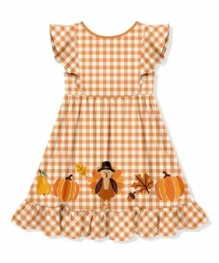 Best Sale π Millie Loves Lily Orange Gingham Turkey Parade Angel-Sleeve π Dress - Toddler & π§ Girls For Kids π 5 Best Sale π Millie Loves Lily Orange Gingham Turkey Parade Angel-Sleeve π Dress - Toddler & π§ Girls For Kids π -Little Millie-shop zu95795668 alt 2 tm1633547842